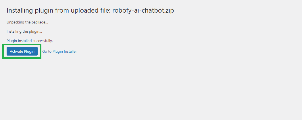 activate plugin