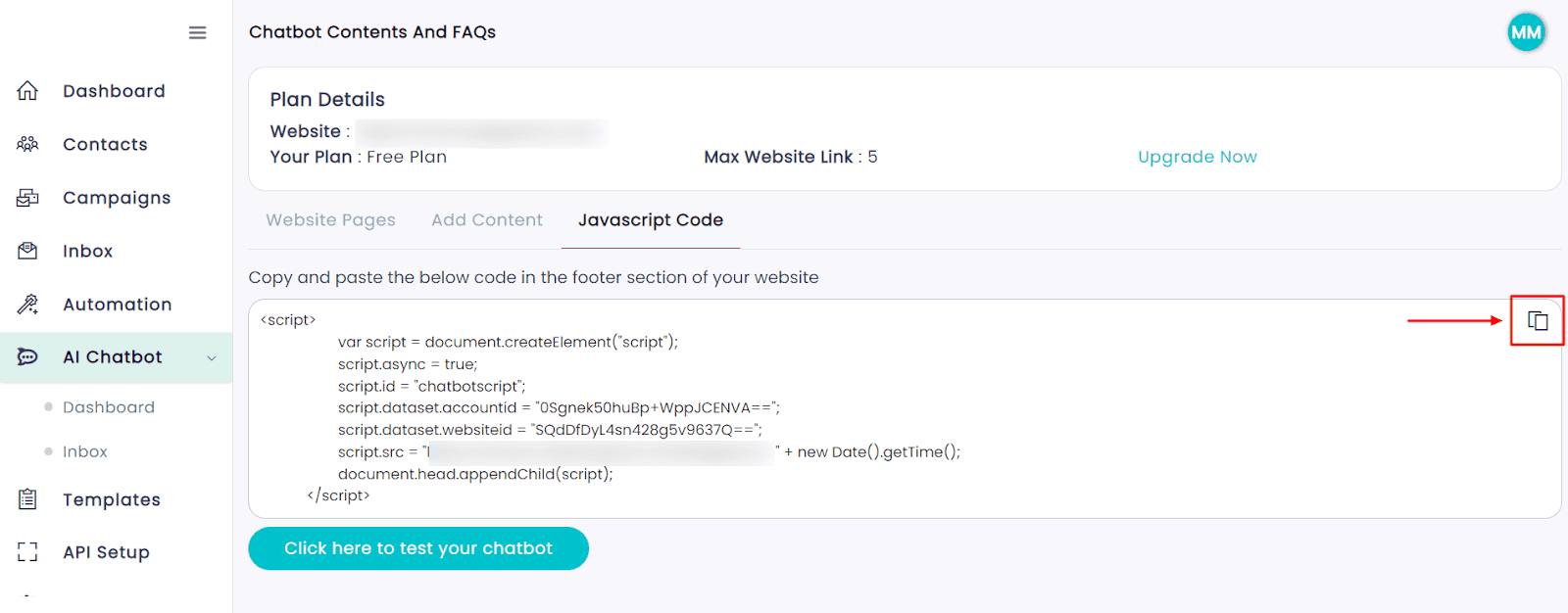 chatbot javascript