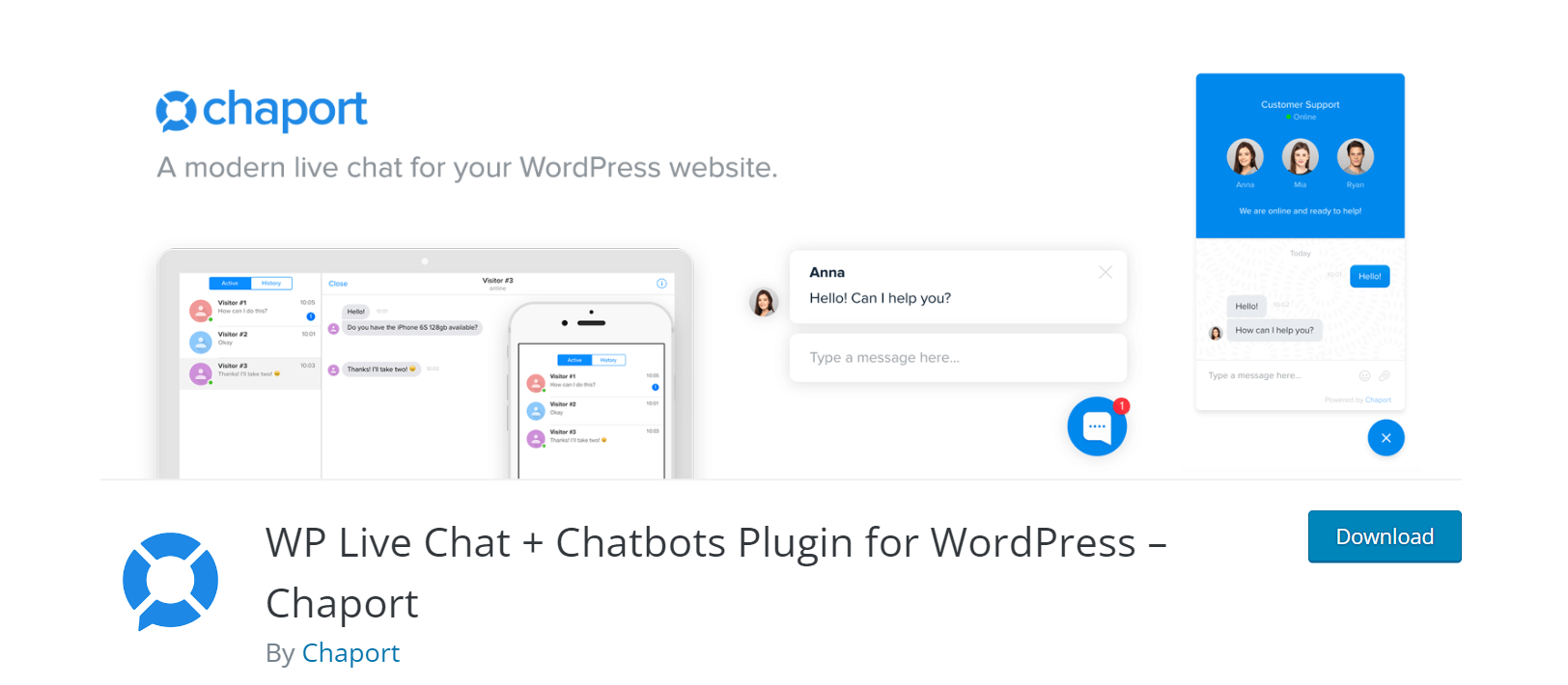 Chaport Chatbot For WordPress