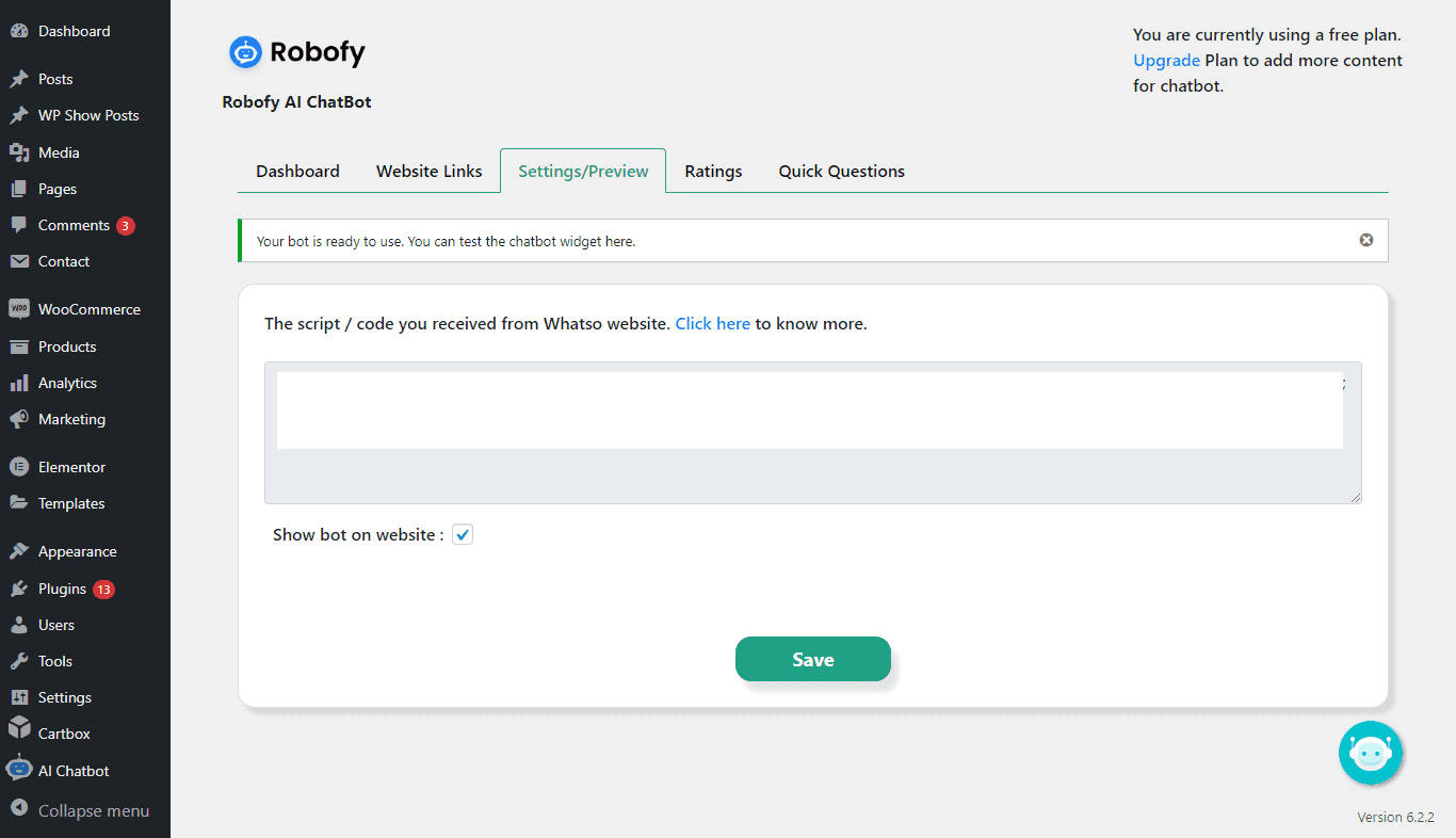 chatbot jscode