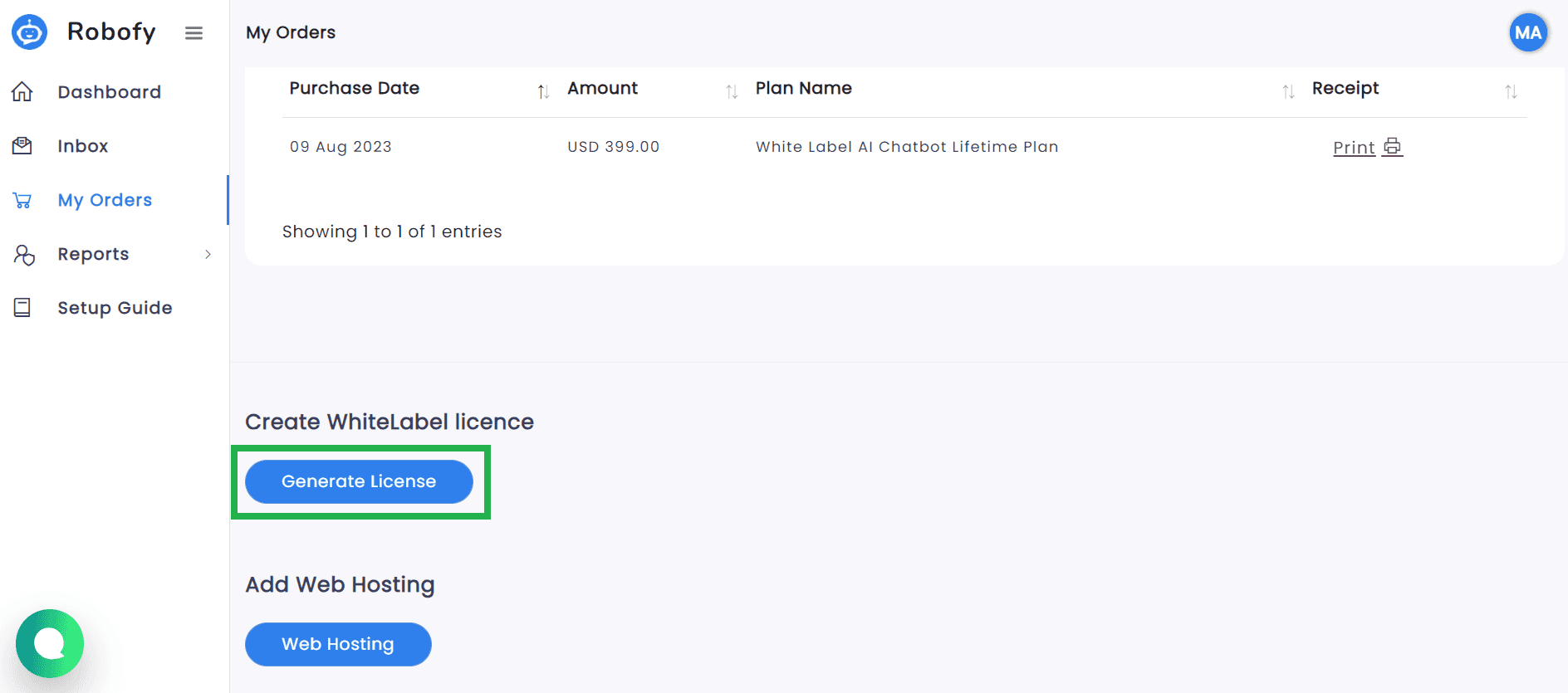 generate license
