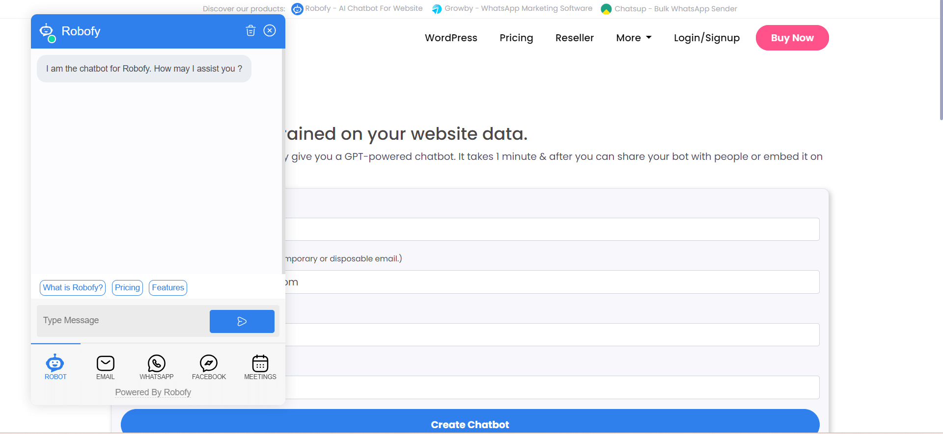 1-embedded chatbot setup